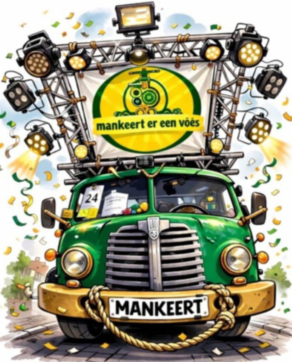 Woilen zetten de grienen in de bloemekes